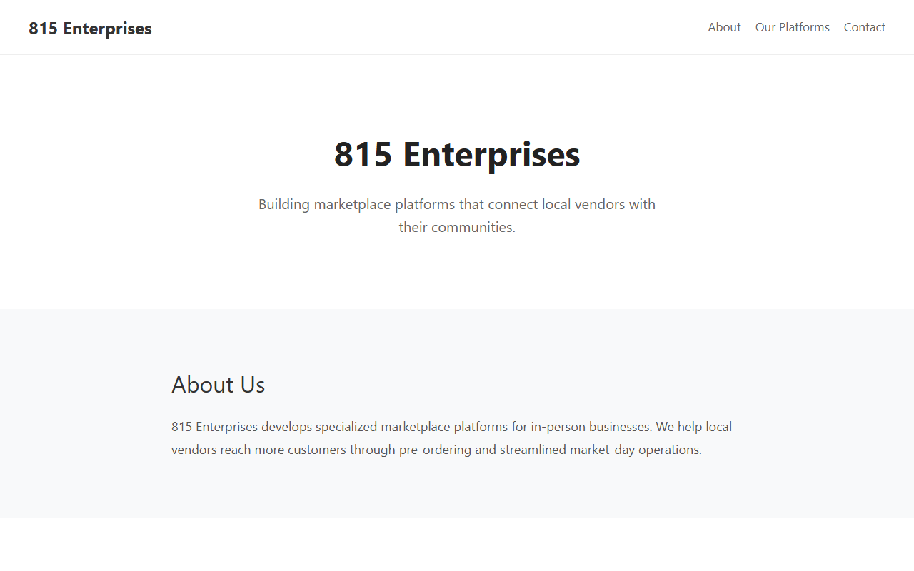 815enterprises.com screenshot