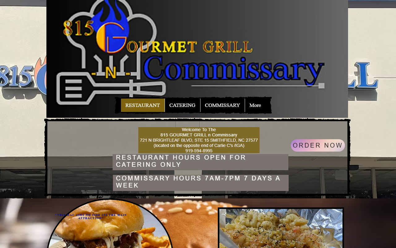 815gourmetgrill.com screenshot
