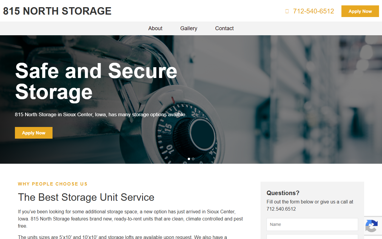 815northstorage.com screenshot