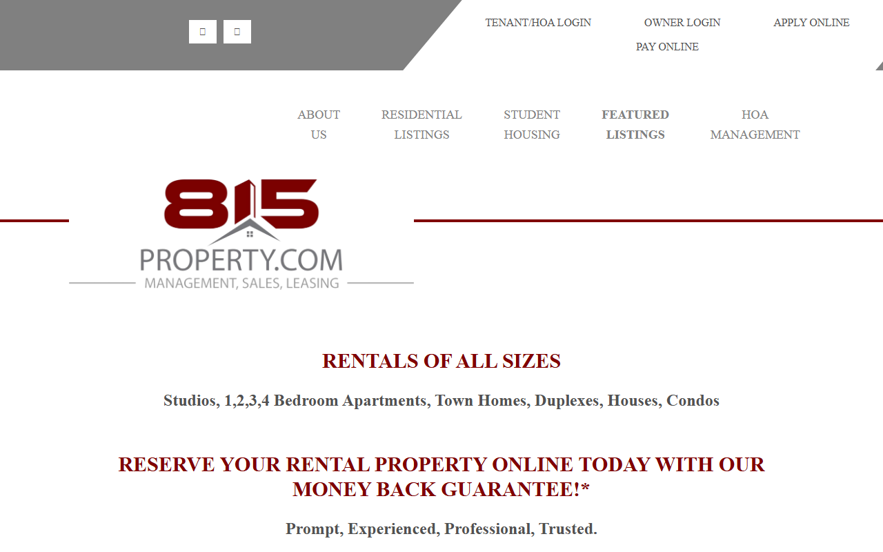 815properties.com screenshot