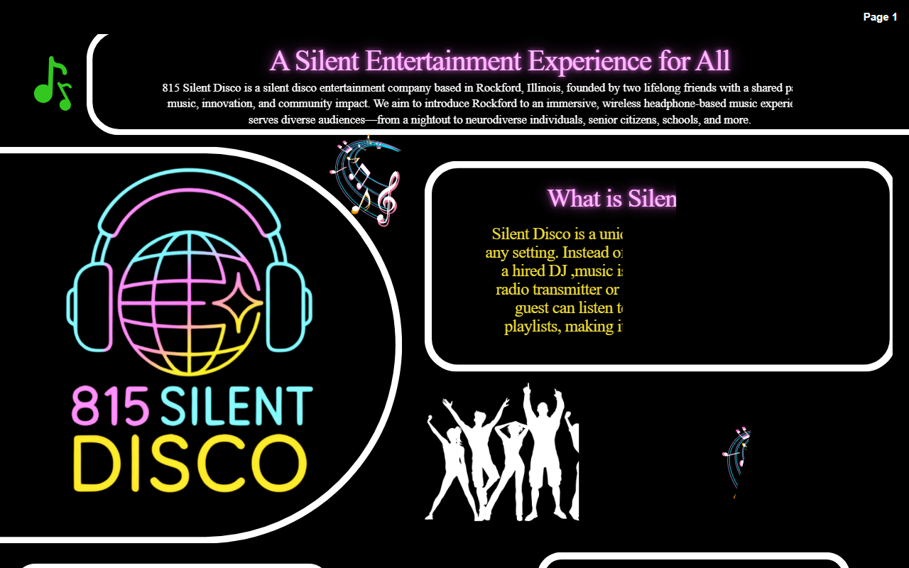 815silentdisco.com screenshot