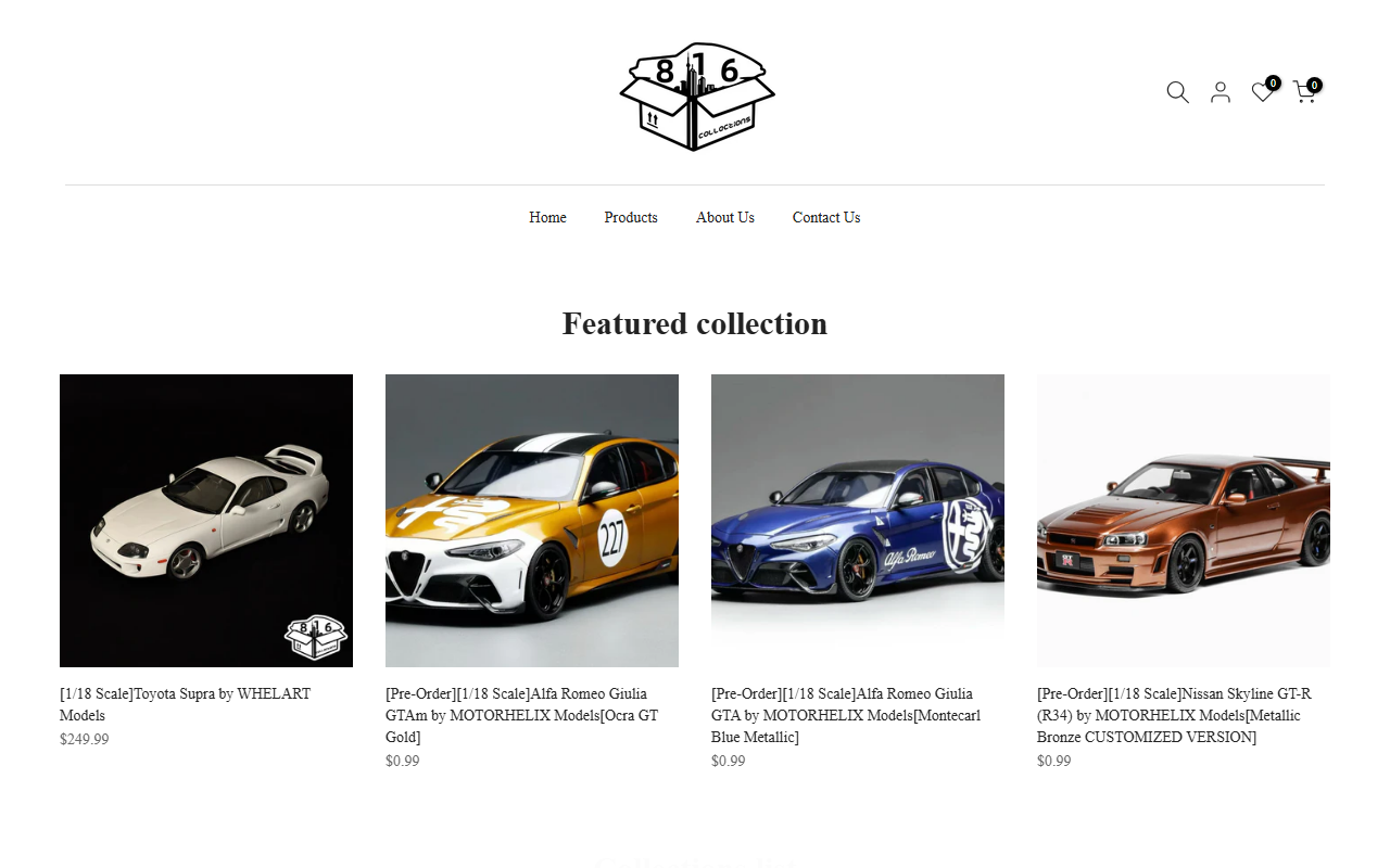 816collections.com screenshot