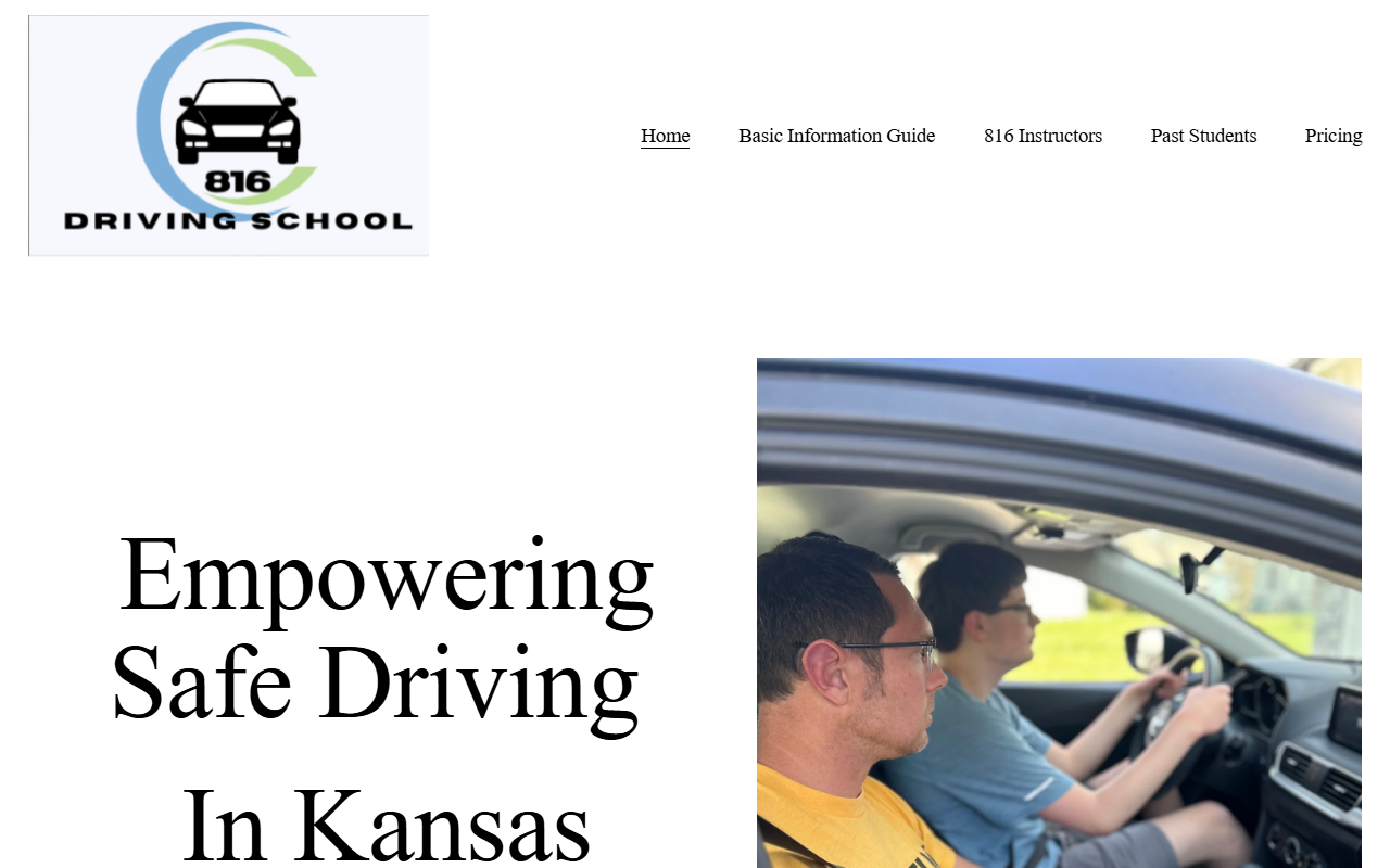 816drivingschool.com screenshot