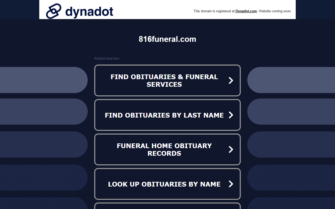 816funeral.com screenshot