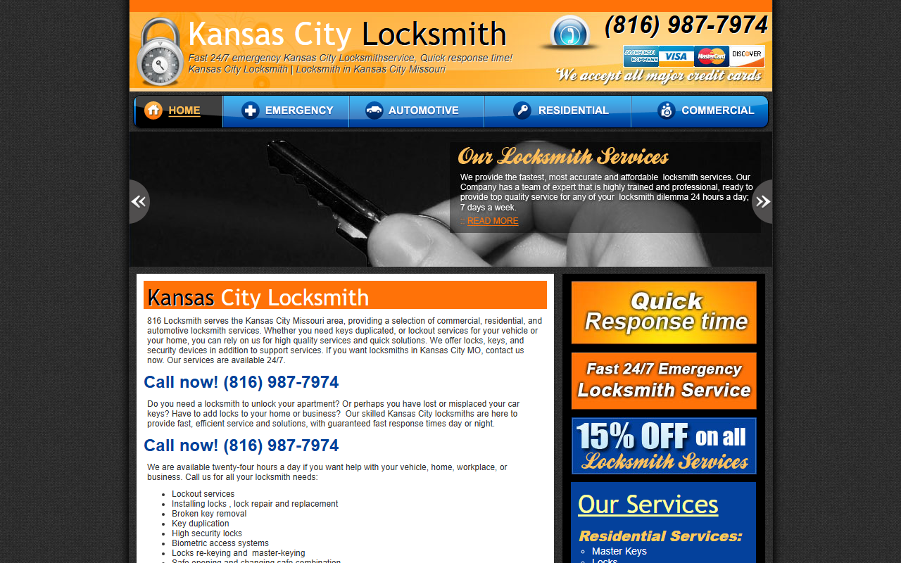 816locksmith.com screenshot