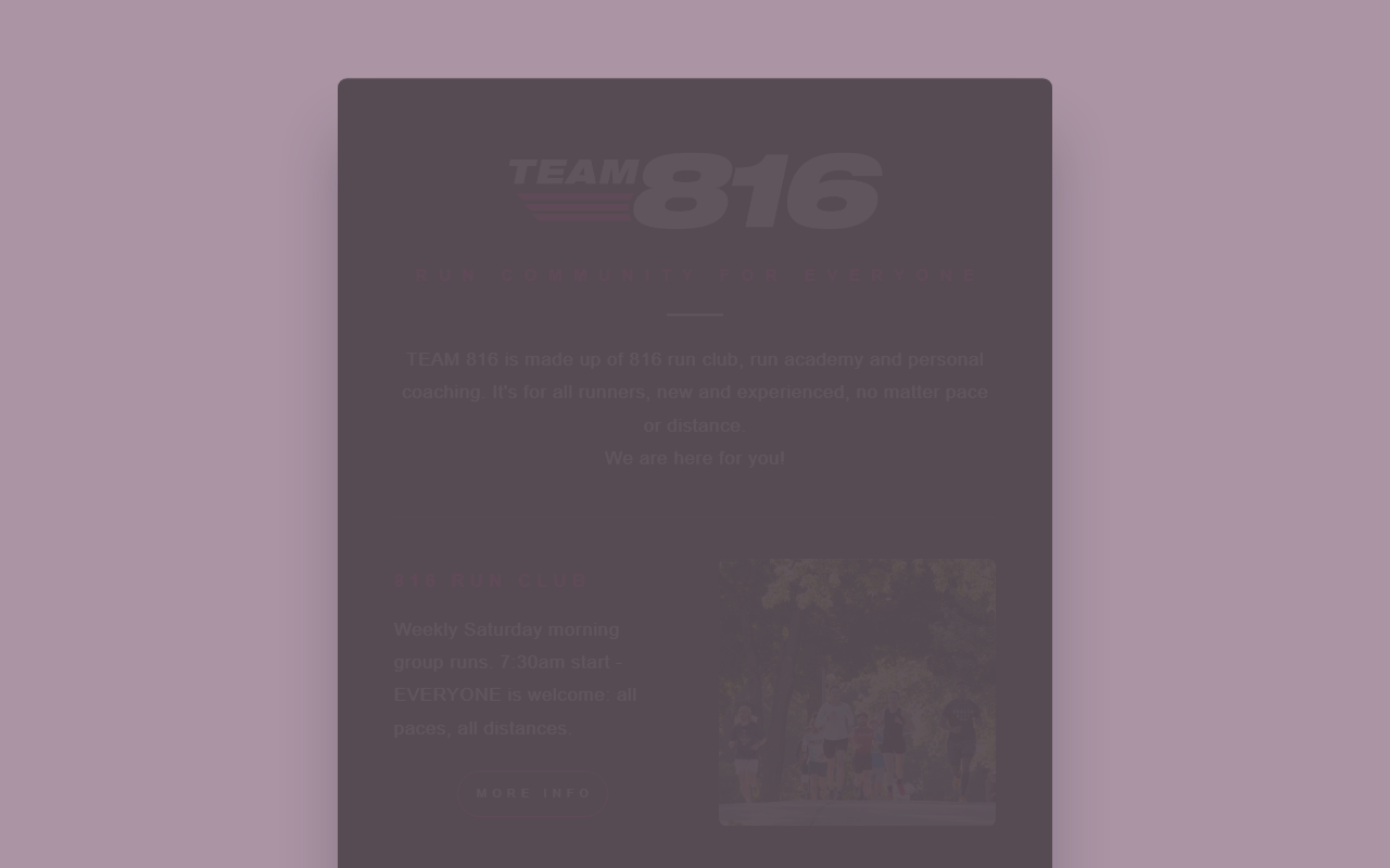 816runcollective.com screenshot