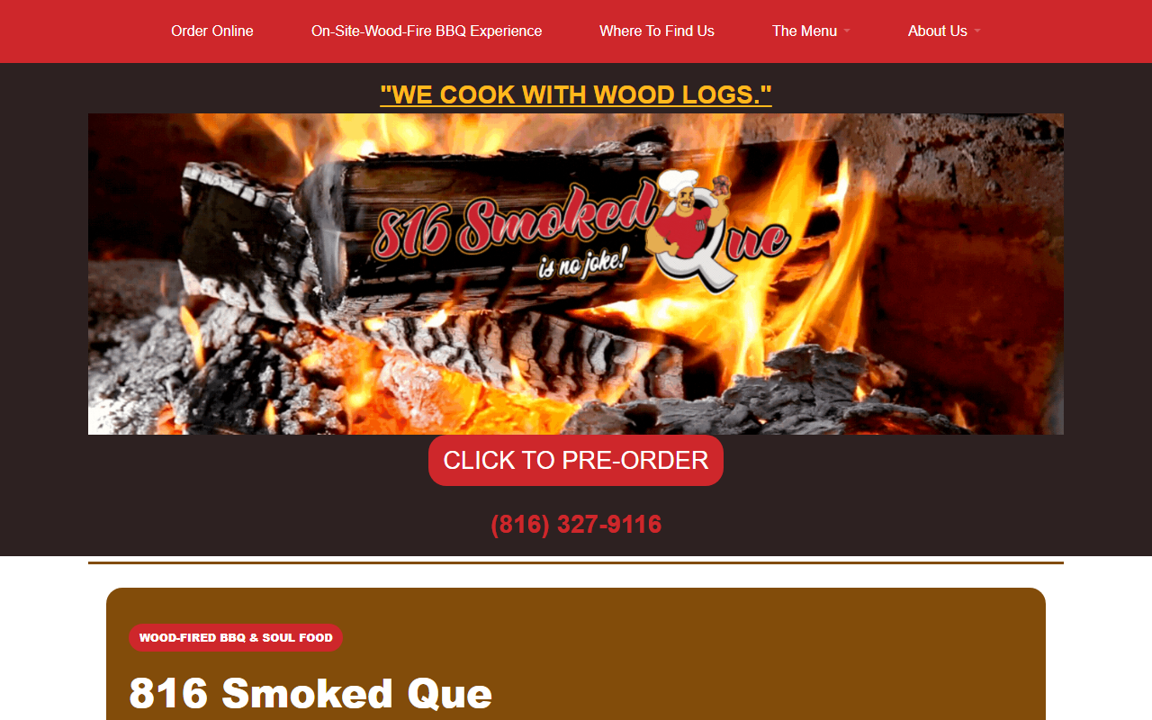 816smokedque.com screenshot