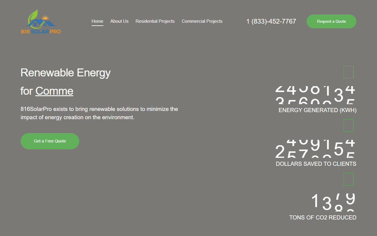 816solarpros.com screenshot