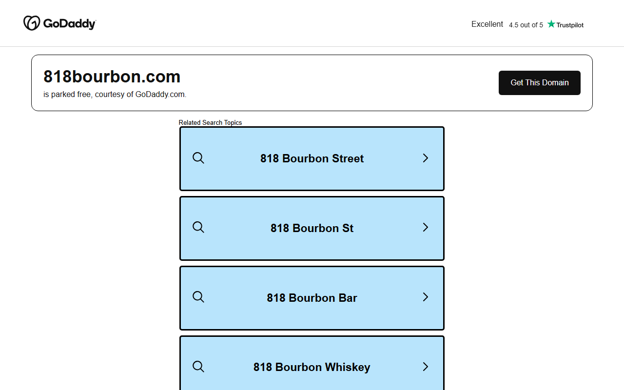 818bourbon.com screenshot