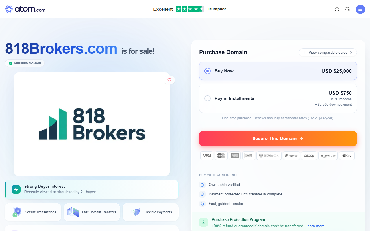 818brokers.com screenshot