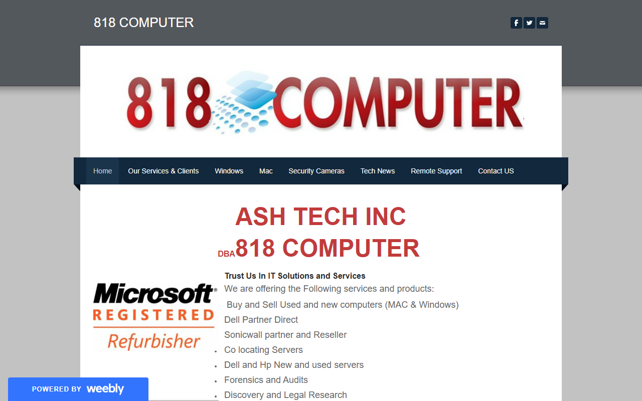 818computers.com screenshot