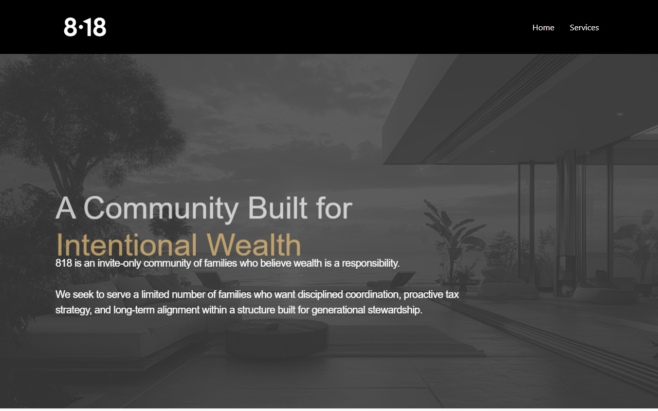 818familyoffice.com screenshot