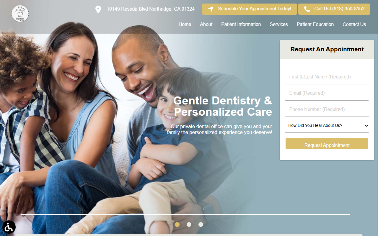 818smiledental.com screenshot