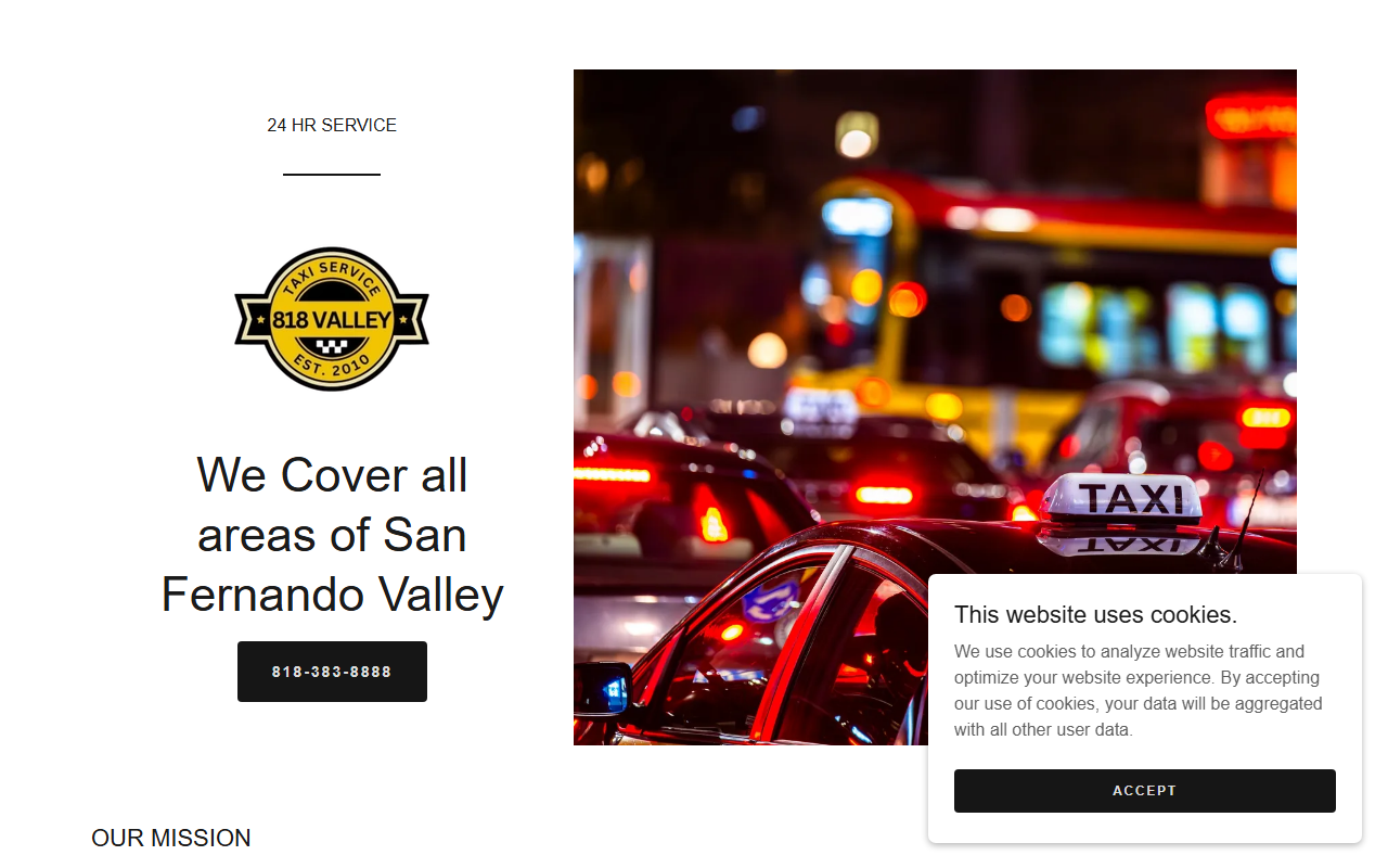 818valleytaxi.com screenshot
