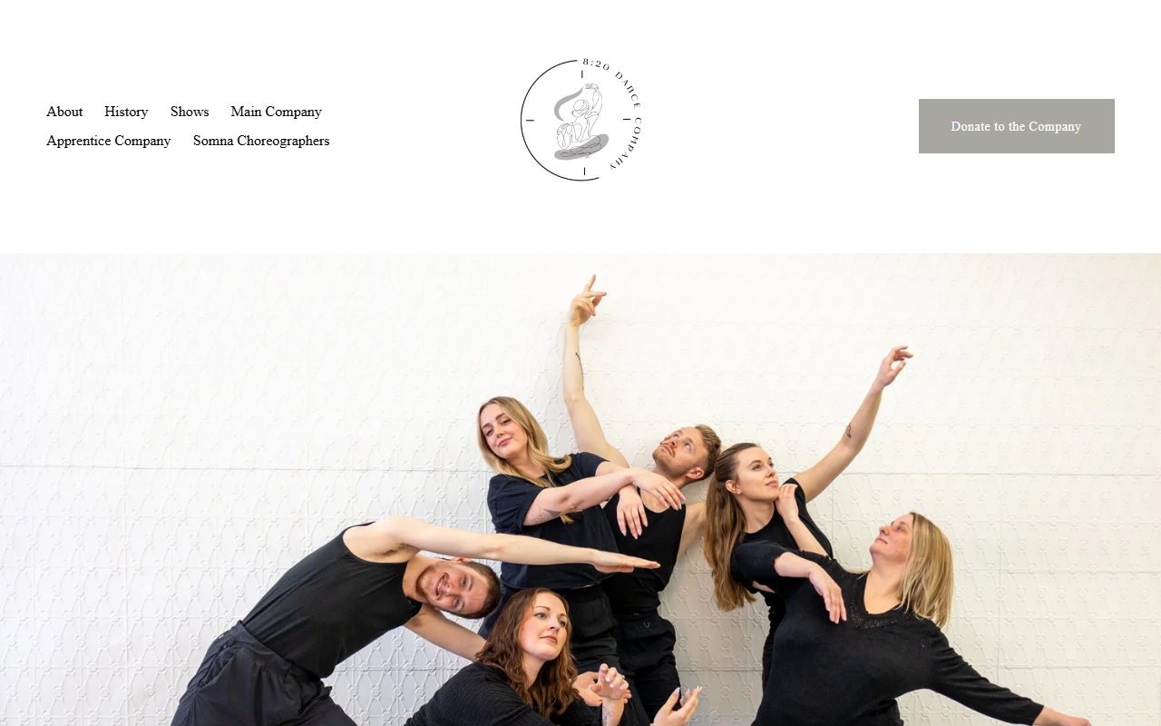 820dancecompany.com screenshot