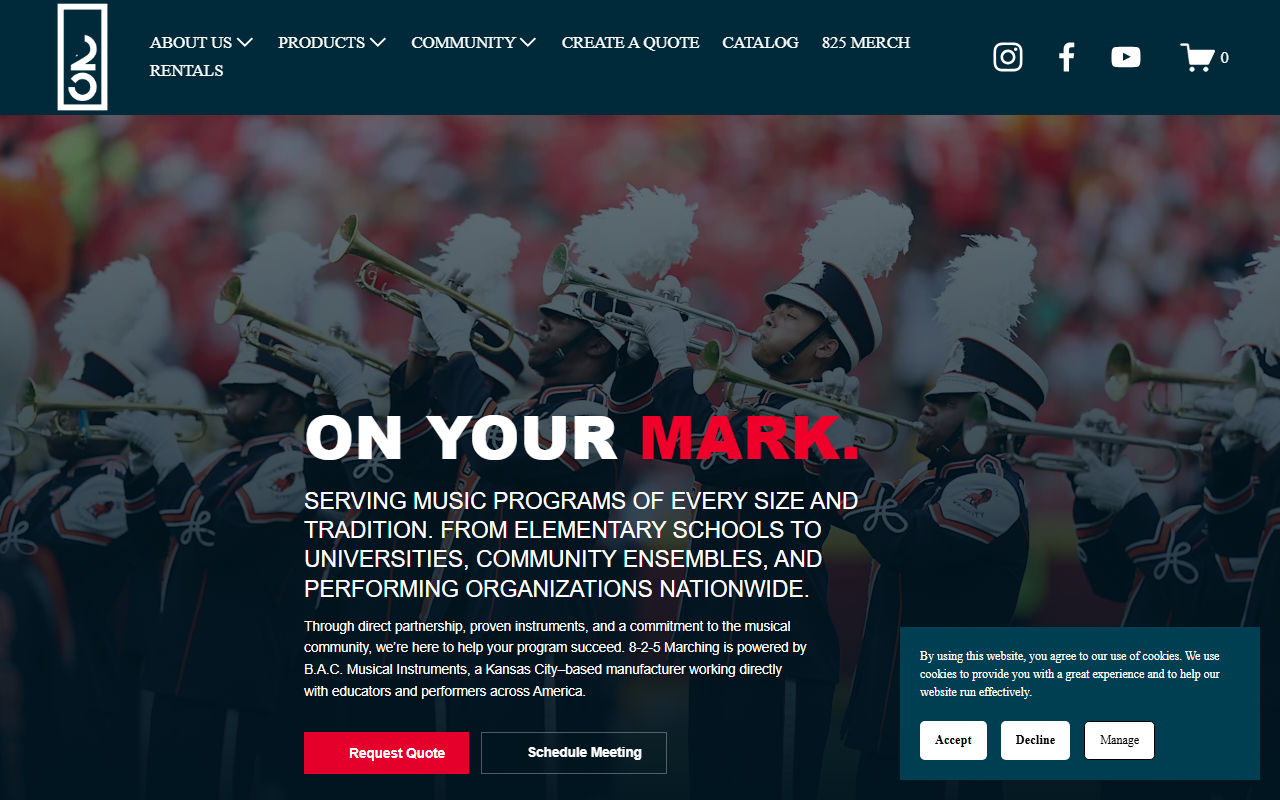 825marching.com screenshot