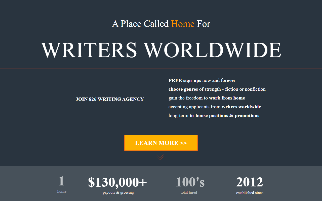 826writers.com screenshot