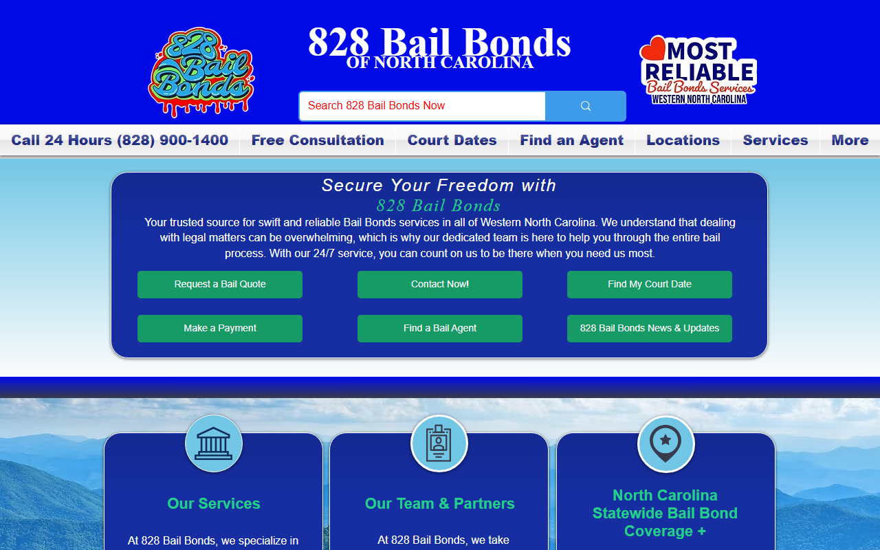 828bailbonds.com screenshot