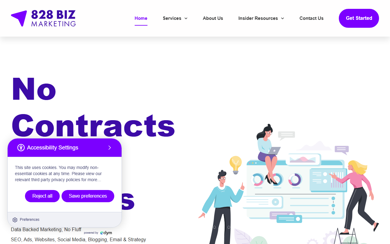 828bizmarketing.com screenshot