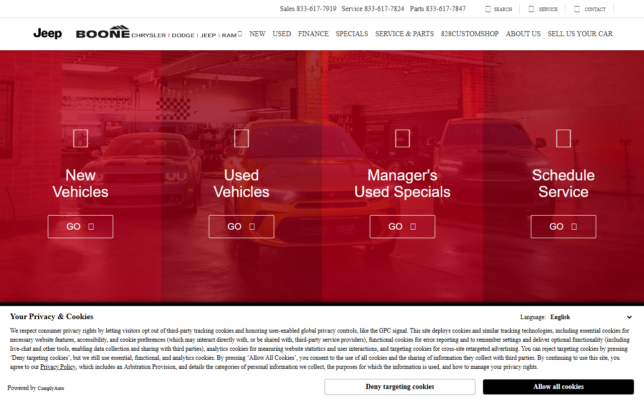 828chrysler.com screenshot