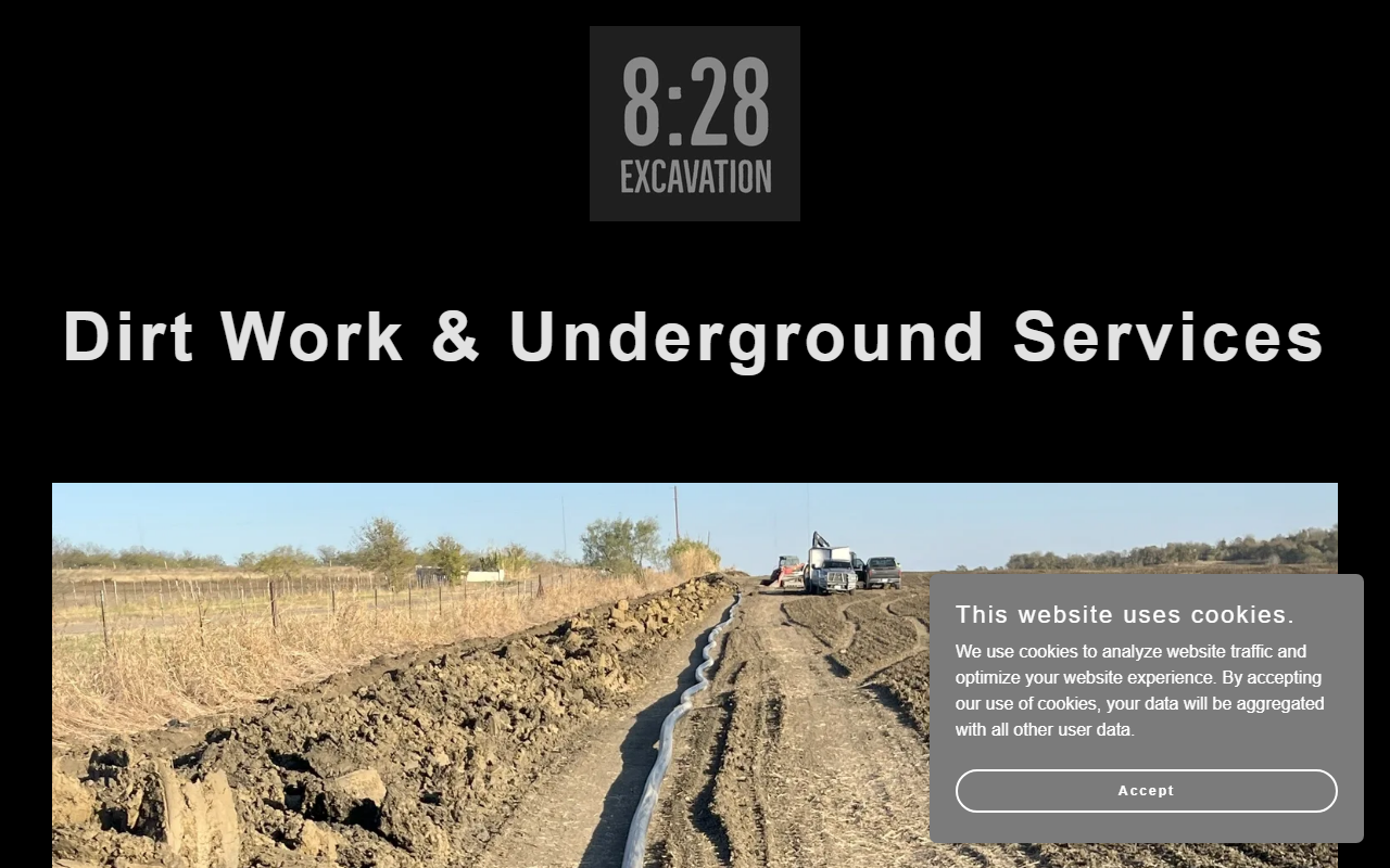 828excavation.com screenshot