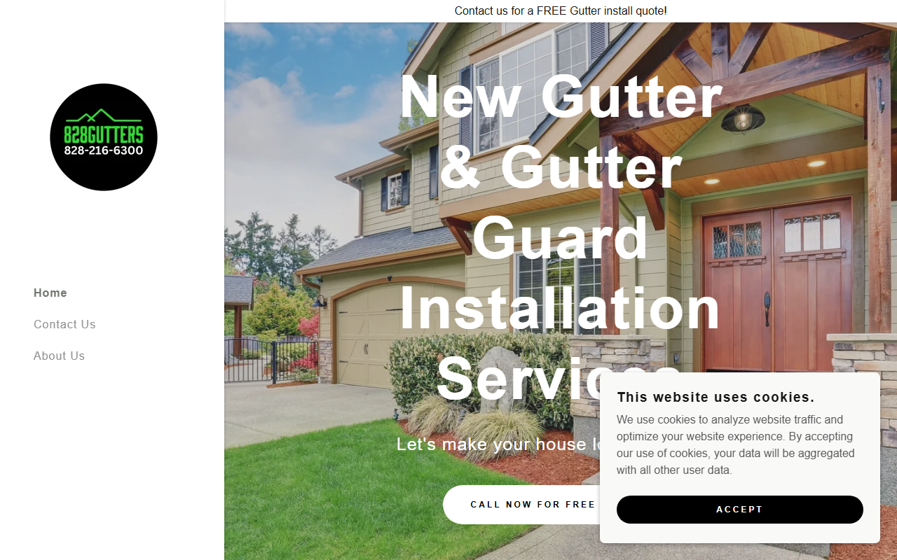 828gutters.com screenshot