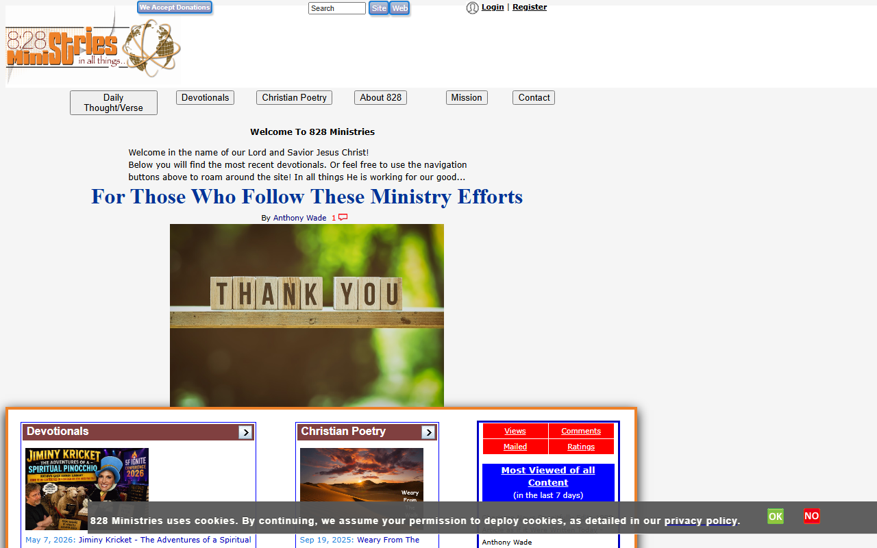 828ministries.com screenshot