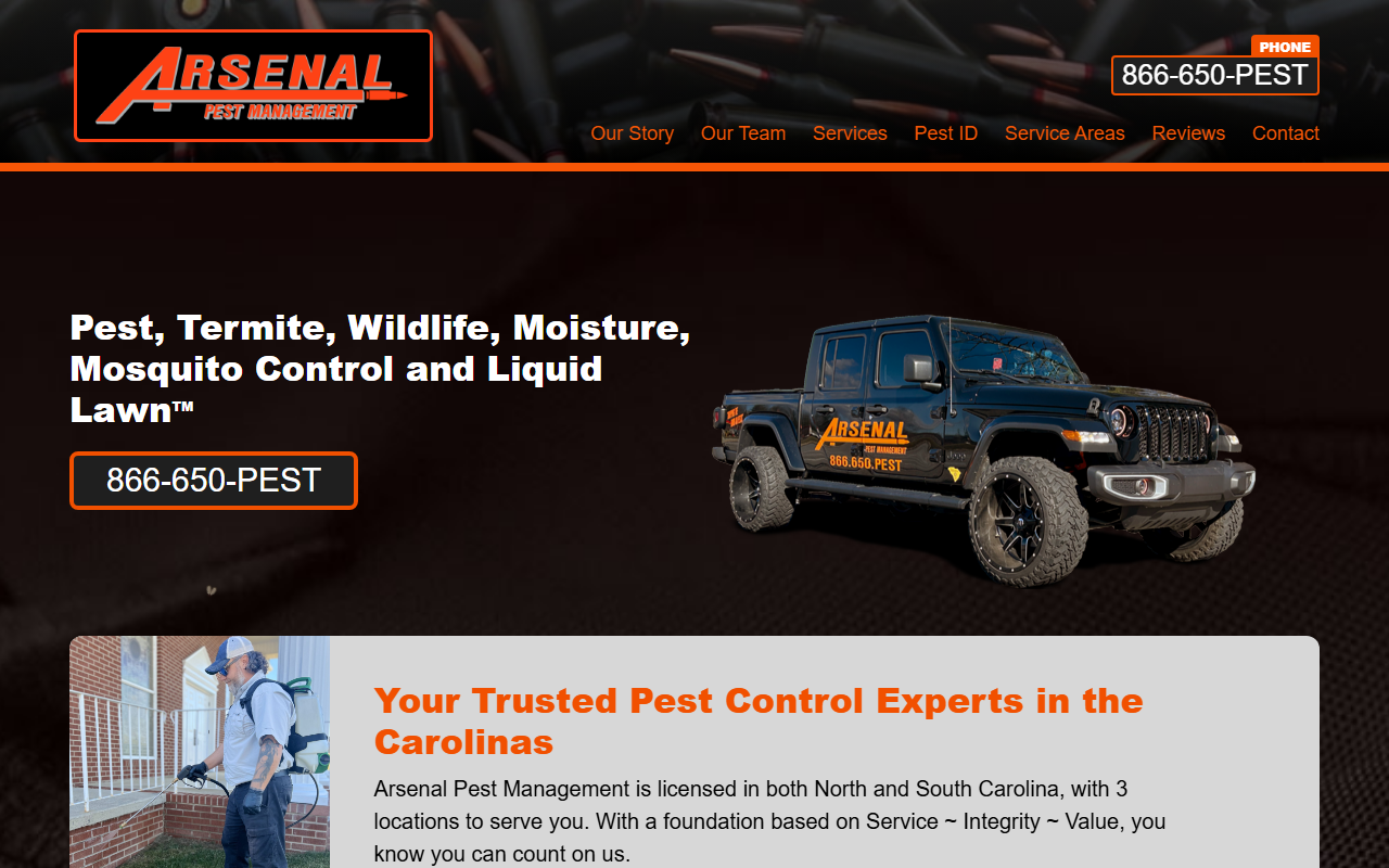 828pestcontrol.com screenshot