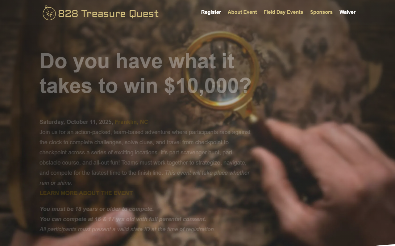 828treasurequest.com screenshot