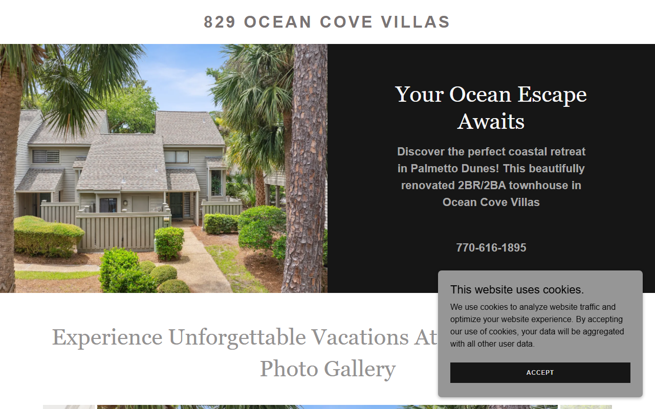 829oceancove.com screenshot