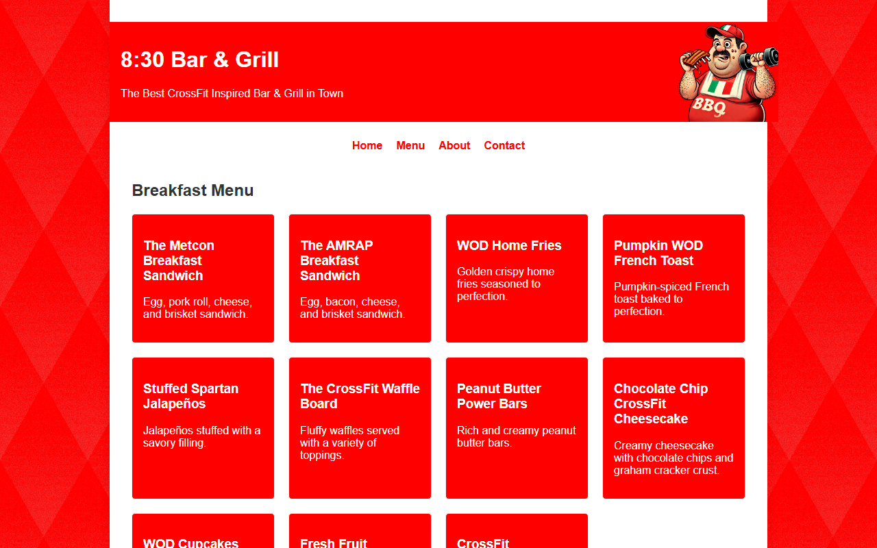 830barandgrill.com screenshot