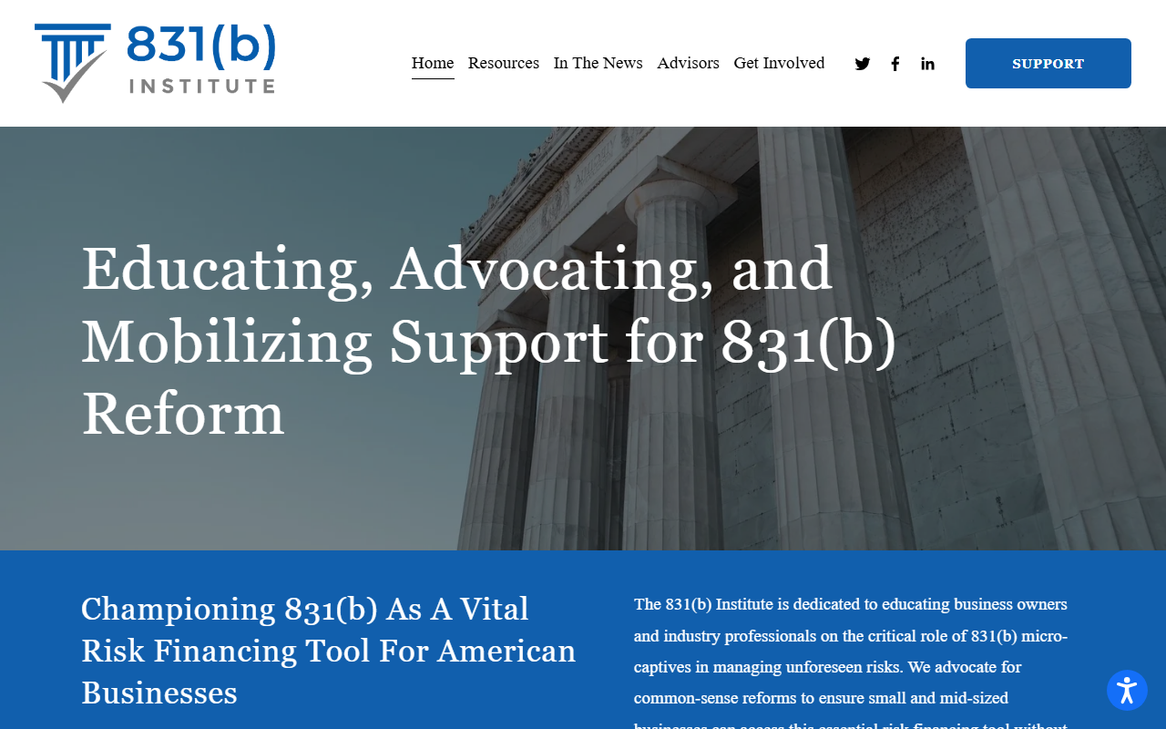 831binstitute.com screenshot