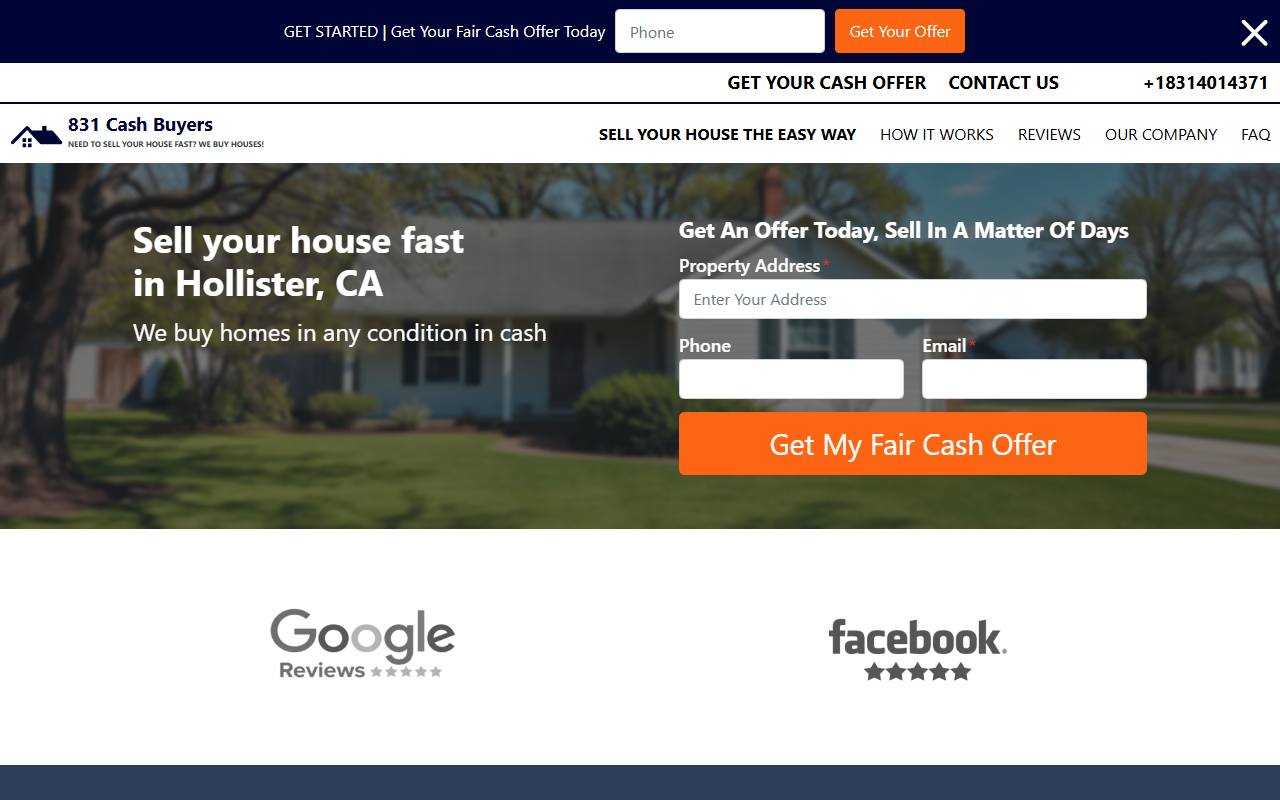831cashbuyers.com screenshot