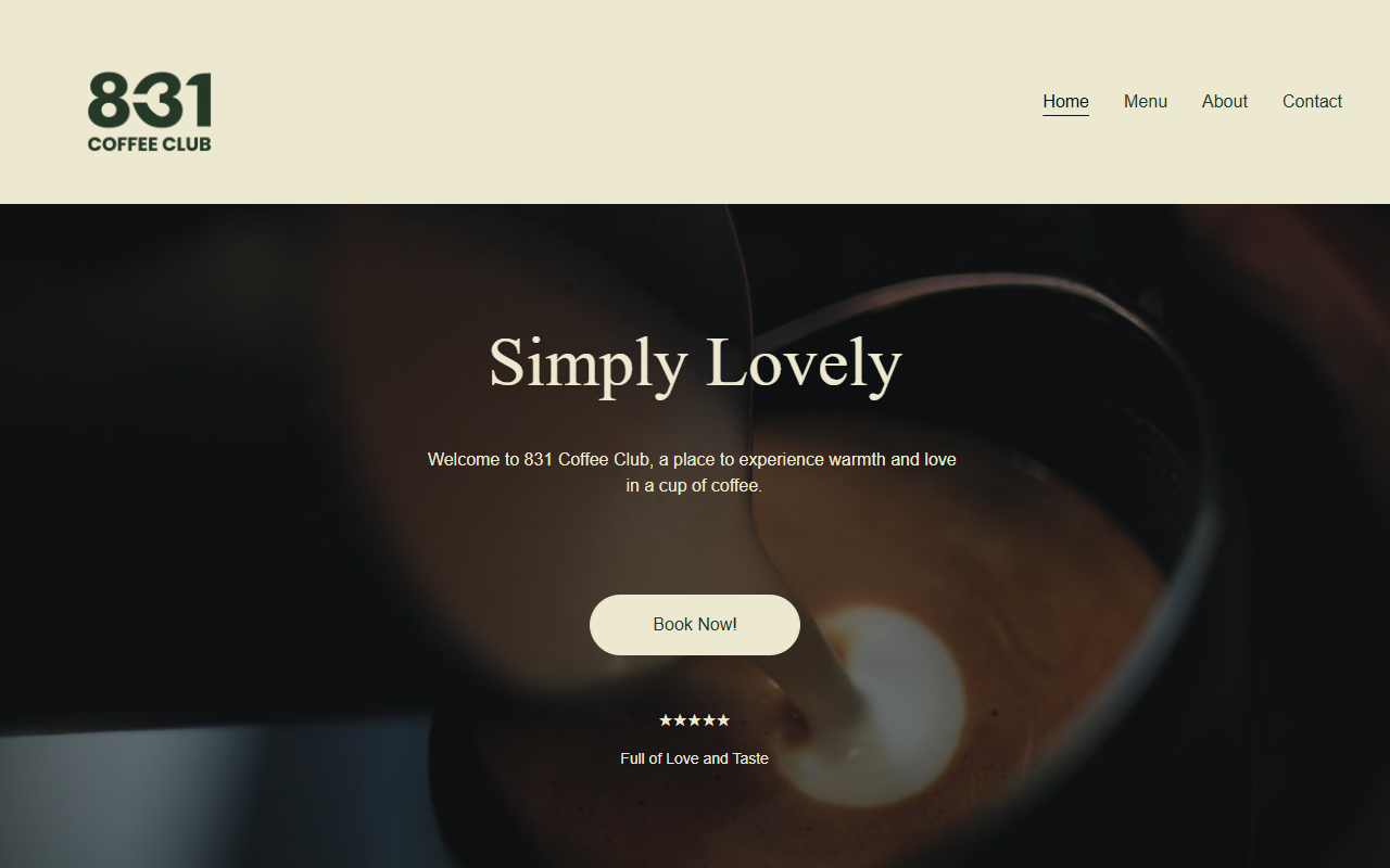 831coffeeclub.com screenshot