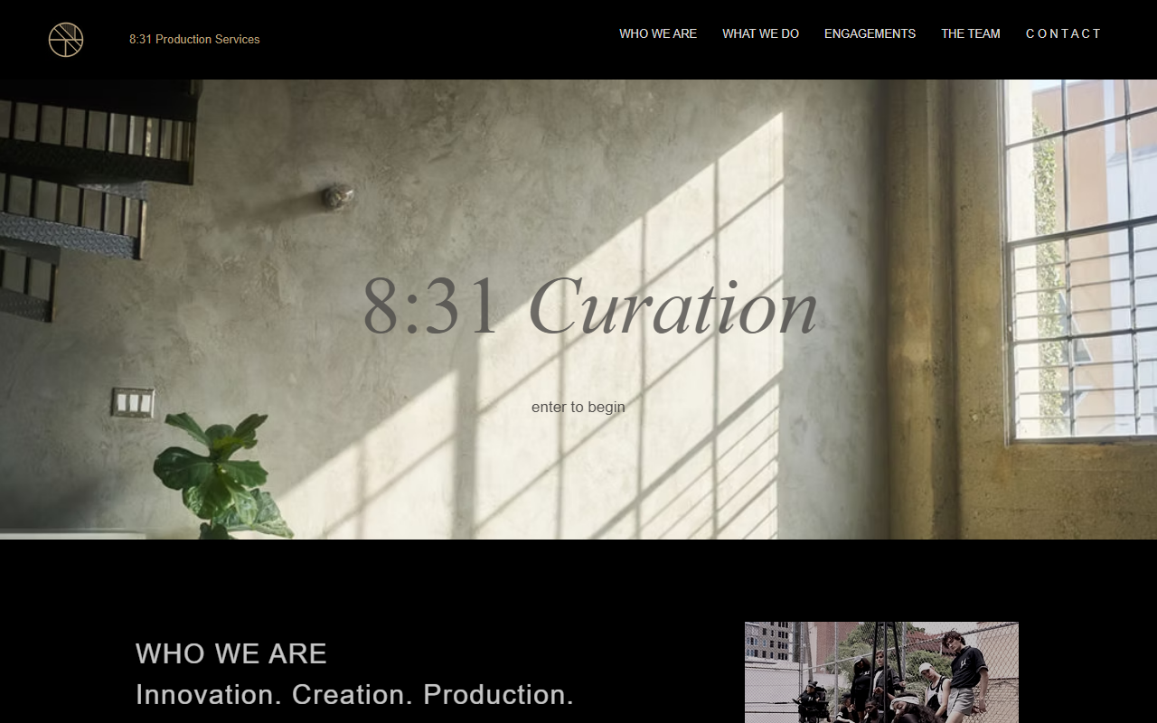 831curation.com screenshot