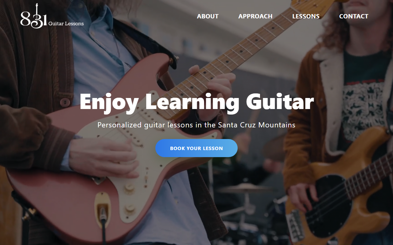 831guitarlessons.com screenshot
