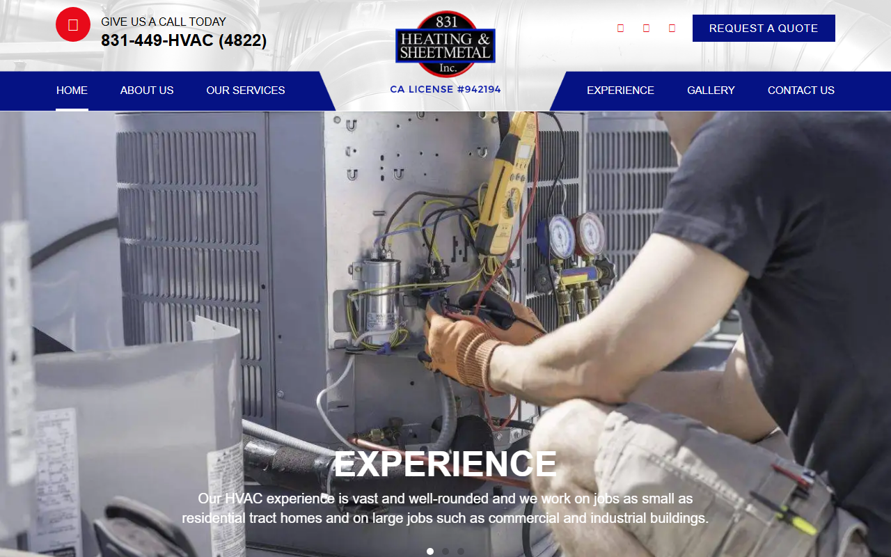 831heating.com screenshot