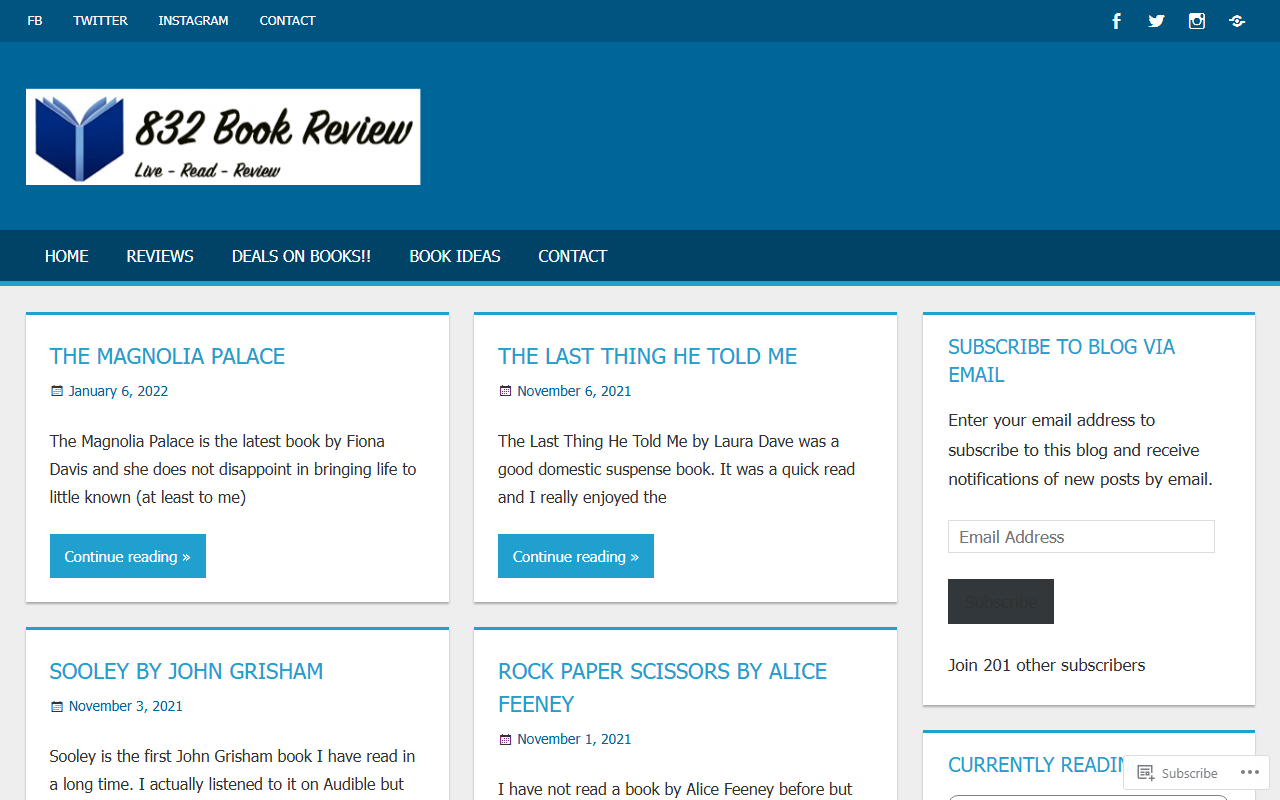 832bookreview.com screenshot