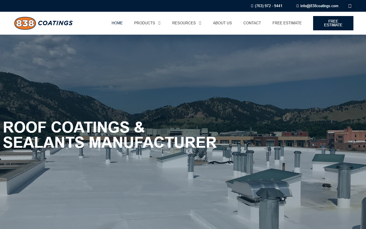838coatings.com screenshot