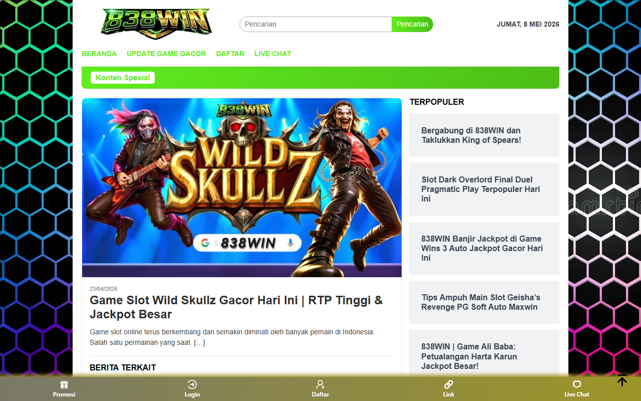 838winplaygame.com screenshot
