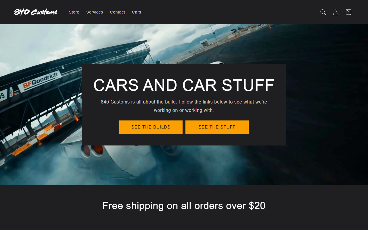 840customs.com screenshot