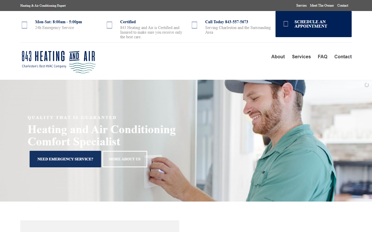 843heatingandair.com screenshot