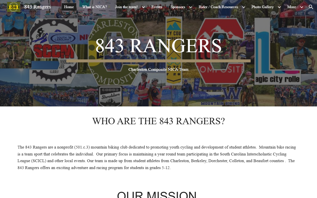 843rangers.com screenshot
