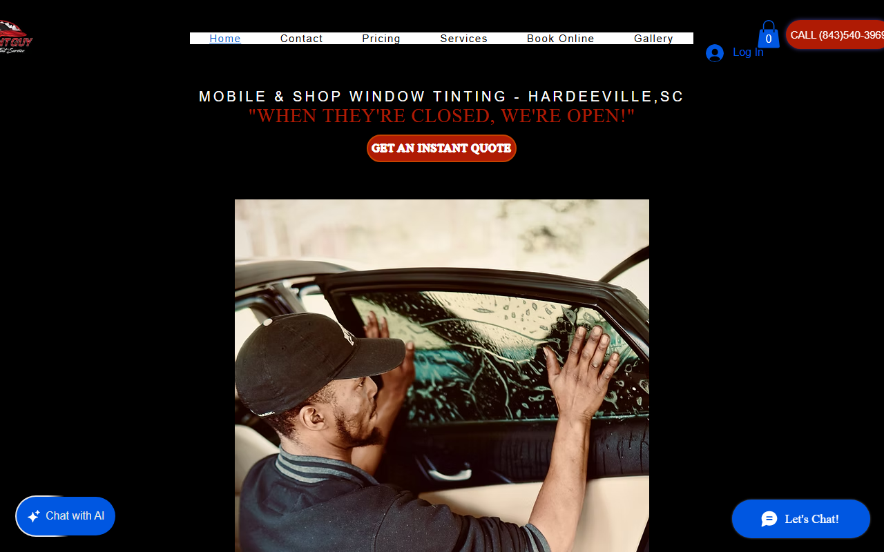 843windowtinting.com screenshot