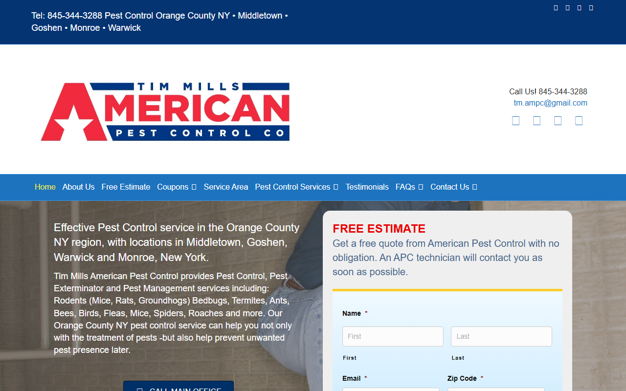 845pestcontrol.com screenshot