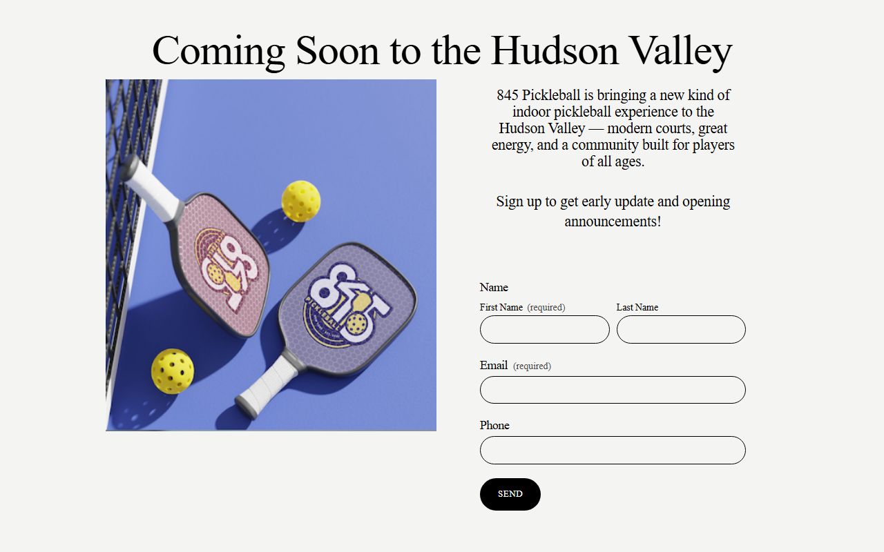 845pickleball.com screenshot