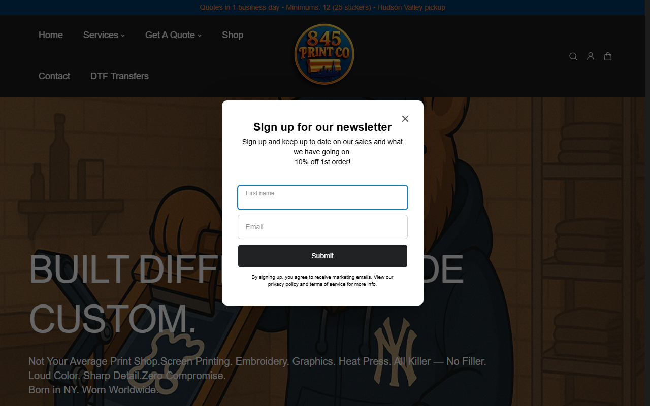 845printco.com screenshot
