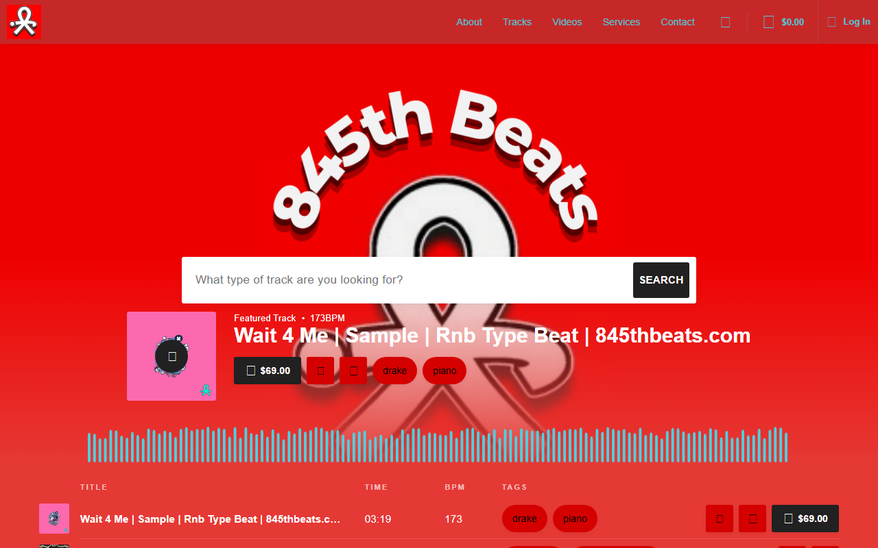 845thbeats.com screenshot