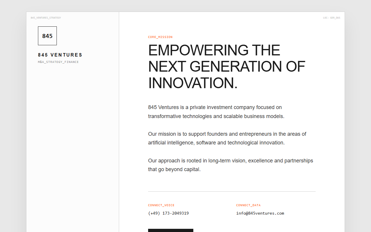 845ventures.com screenshot