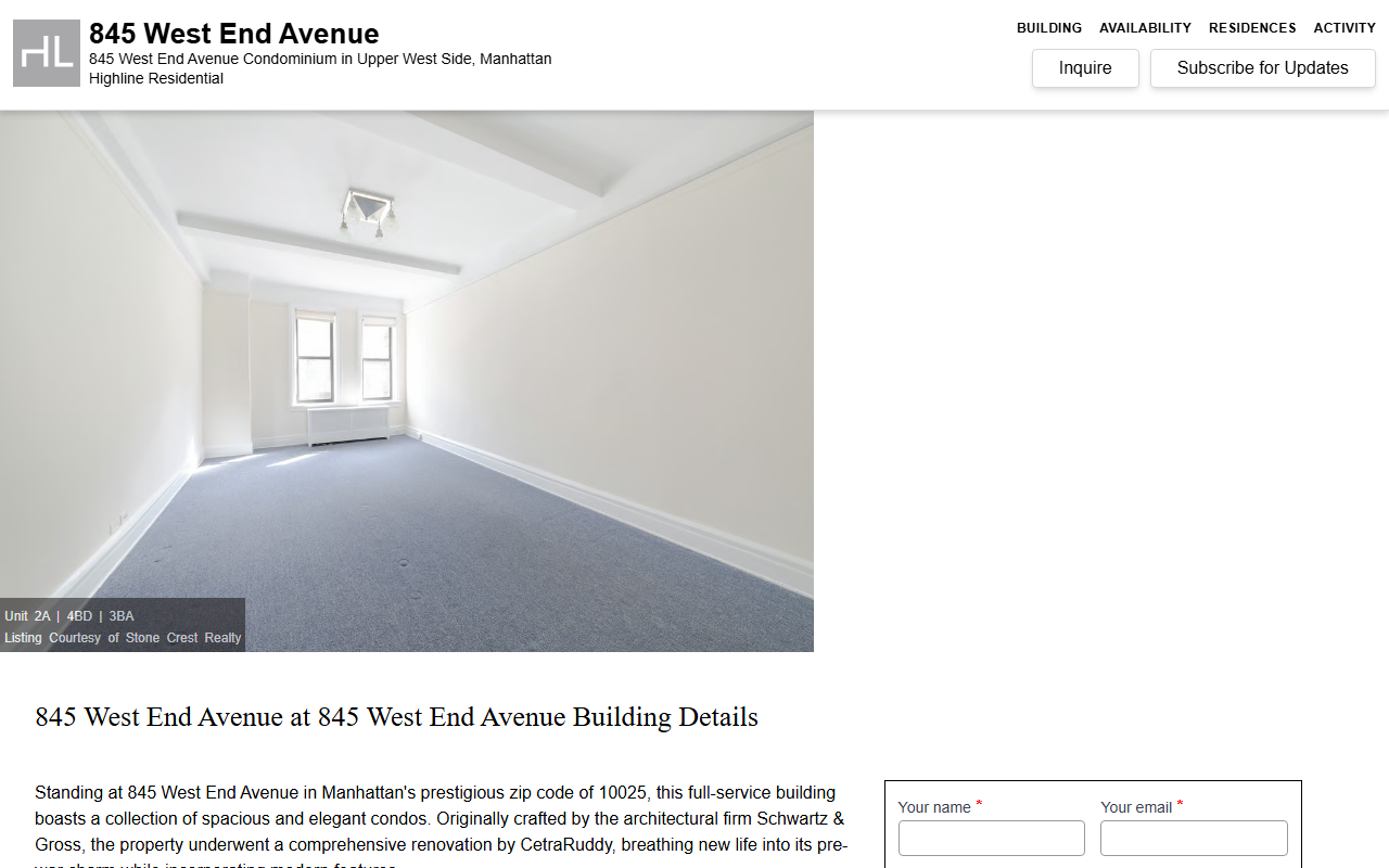 845westendavenue.com screenshot